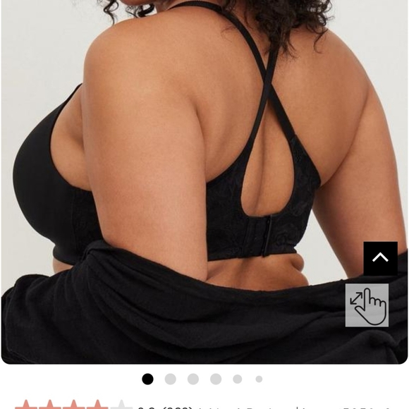 40C TORRID, Dream Wire-Free Bra, Black Lace EUC B58 - Picture 4 of 9